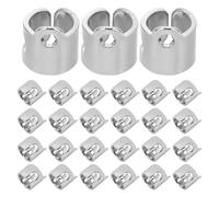 JEWEDECO Metal Thread Guide Sewing Part 30pcs Silver Ensuring Accurate Thread Alignment for Sewing Machine Needle Bar