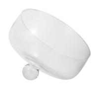 JEWEDECO Microwave Glass Splatter Cover with Handle, Round Dome Shape, Crystal Visibility, Splash Proof Design for Serving Plate and Daily Cooking, Sturdy Glass Food Protector
