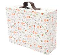 JEWEDECO Mini Suitcase Storage Box for Wedding Party Supplies This Delicate Paper Present Case Features Handle Making it Multipurpose Box for Packaging Gifts Storing Items for Home Decor