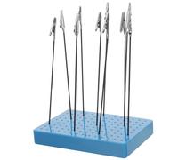 JEWEDECO Model Paint Stand Base and Platform Stable Support with Assorted Colour Clips and Metal Craft Accessory for Miniature Model Painting Enthusiasts