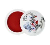 JEWEDECO Multi-purpose Ink Pad Chinese Inkpad for Portable Ceramic Assorted Color Calligraphy Red Inkpad Suitable for Cards Decoration and Scrapbook