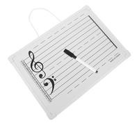 JEWEDECO Music Staff Whiteboard Erasable Board with Magnetic Note Stickers Lightweight Portable Music Teaching Lap Board for Teachers Rewritable Wall Mountable Practice Blackboard