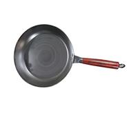 JEWEDECO Nonstick Iron Wok Frying Pan for Stove Use Dual-Function Skillet with Heat-Resistant Handle Flat Bottom Kitchen Pan for Stir Fry and Healthy Cooking