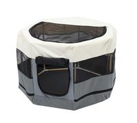 JEWEDECO Octagonal Cat House Dog House Kitten Playpen Bite Resistant Sturdy Oxford Cloth Plastic Mesh Cloth Pet Fence for Home Indoor Use