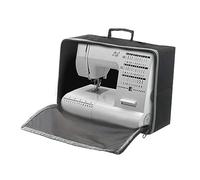 JEWEDECO Oxford Cloth Sewing Machine Cover with Pockets Black Handbag for Sewing Accessories Compatible with Machines Neat Stitching Extends Service Life Protective Dustproof Case