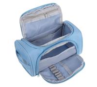 JEWEDECO Oxford Cloth Small Pencil Case Blue with Large Capacity and Dirt-Resistant Portable Design, for Students and Office Workers in Daily Use and Outdoor Activities