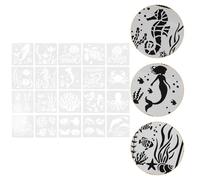 JEWEDECO Painting Stencils Reusable Washable Templates Pet Material 20 Sheets for Drawing and Developing Hands-on Skills in Crafts