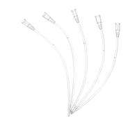 JEWEDECO Parrot Feeding Hose Tool 5pcs Soft Silicone Hand-feeding Tubes round Tip Side Outlet for Baby Birds Newborn Bird Feeder Hand Feeding Supplies