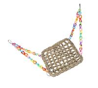 JEWEDECO Parrot Net Braid and Plastic Chewing Exercise and Resting Place Net for Bird and Hamster Playing and Resting