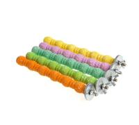 JEWEDECO Parrot Perch Stand for Cage with Sturdy Plastic Material, Safe to Chew and Eat, 25cm Yellow Bird Play Stand Suitable for Parrots and Conures during Rest and Play Random Color