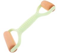 JEWEDECO Pastry and Rolling Wheel on One End Double-Ended Roller Pin Dough Roller Tool with Comfortable Grip Wooden and Material, for Pie Crusts and Kitchen Baking