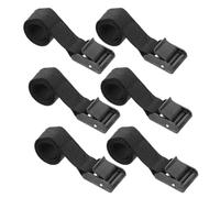 JEWEDECO Patio Umbrella and Anti-wear Adjustable Fixing Straps Black 6pcs Pp Material Multi-function Tent and Flagpole Tie Bands Easy Carrying for Outdoor Use for Beaches and Pre-marriage