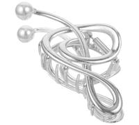 JEWEDECO Pearl Claw Clip Metal Hair Claw Clip Music Note Shape Unique Simple Elegant Design Will Not Hair Or Scalp Suitable for Women at Music Festival and Concerts