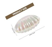 JEWEDECO Pearlescent Seashell Jewelry Box Large White Decorative Candy Holder Plastic Shell Trinket Container for Wedding Guests Party Favor Storage