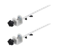 JEWEDECO Pegboard Desk Clamp Easy Cleaning White Stainless Steel with 2pcs Sleek Modern Design Space Optimization, for Home and Gaming Desk Accessories