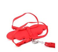 JEWEDECO Pet Cat Leash Polyester Material and Adjustable Chest Circumference with Angel Wing Harness, H-style Straps for Easy Control and Uniform Force, for Dogs and Cats in Hot Summer