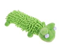 JEWEDECO Pet Educational Toy Designed to Reduce Destructive Behavior Cartoon Shape Dog Chew Toy with Sound Making Feature Plush Green a Desktop Ornament or Home Accessory