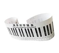 JEWEDECO Piano Keyboard Sticker for Beginners Desktop Electronic Practice Decal with Musical Notes and Staff Guide Durable Safe Material for Learning Piano Keys and Scales