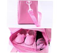 JEWEDECO Pink Kids Dance Bag Shoulder Dance Tote for Girls Ballet Duffle Messenger Bag and Recitals