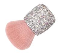 JEWEDECO Pink Mushroom Head Face Makeup Brush Compact Portable Makeup Brush for On-the-go Touchups and Travel Delicate Plastic Design and Artists