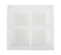 JEWEDECO Plastic Concrete Cement Mold for Square Concrete Hollow Bricks with Highly Polished Inner Face and Fine Cement Texture Size 25.5x25.5x10cm Effortless Demolding and High Durability