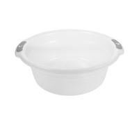 JEWEDECO Plastic Foot Soak Basin with Handles, Spacious round Wash Tub for Foot Soaking and Pet Bathing, Simple Stylish Design, Anti-slip Feature for Home Use