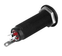 JEWEDECO Plug-in High Sensitivity and End Pin Jack Socket Electric Guitar for Metal Replacement Part with Black Tube-type Output Input Socket Suitable for Bass Guitar Accessories