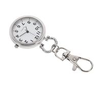 JEWEDECO Pocket Watch with Key Buckle Silver Zinc Alloy Nurse | Quartz Movement, Large Dial for Easy Viewing, Tracks Drip Rate, Portable Design, Gift for Birthday or Christmas