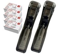 JEWEDECO Portable Reusable Office Stapler for Desk with Compact Plastic and Iron Design, Professional Manual Desktop Stapler for Reports and Presentations