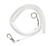 JEWEDECO Portable Silver Plastic Parrot Training Harness and Bird Fly Train Leash, Adjustable and Easy to Put and Take, for Taking Your Pet out Outdoors