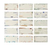 JEWEDECO Portable Sticker Notes Pad with 600pcs Assorted Colour Paper for Office and School, Delicate Fresh Natural Printing Design Memo Notes for Reminder and Border Decoration of The