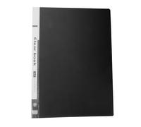 JEWEDECO Portfolio Folder Versatile Use Black with 40 Sleeves A3 Large Capacity Document Organizer with Pocket Design, Sturdy Pp Material Filing Folder for Resumes and Menus