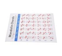 JEWEDECO Practical Mandolin Chord Chart Poster for Mandolin Players and Teachers Lightweight Laminated Coated Paper and Fretboard Notes for Practice and Learning