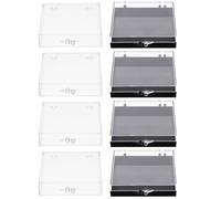 JEWEDECO Press on Nail Packaging Box 8pcs Lightweight Pp Fake Nail Storage Case with Lid, Prevents Bending, Flip Cover for Beads and Buttons Organiser for Salon and Home Use