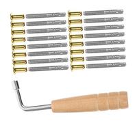 JEWEDECO Professional Lyre Harp String Pin Nails Set Tuning Wrench Lyre Tuning Pins Musical Instrument Replacement Parts Repair and String Fixing