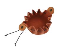 JEWEDECO PU Leather Dice Pouch Portable Drawstring Bag Vintage Style Game Storage Pouch Scratch-Resistant Small Item Holder for Board Games