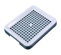 JEWEDECO Rectangular Plastic Rabbit Litter Box with Grate for Small Animals Including Hamster and Guinea Pig, Stable Design Separates Urine and Poops, for Pet Cages and Outdoor Use