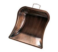 JEWEDECO Red Bronze Dustpan Handheld Trash Metal Cleaning for Table Use Garbage Sweeper Handle for Home Cleaning