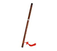 JEWEDECO Red-brown Bamboo Flute E Key for Beginners, Traditional Chinese Handmade Musical Instrument, Practicing Wood Flute for Student Performance and Grading