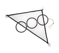 JEWEDECO Reptile Enrichment Set with Mesh Hammock and Climbing Rings for Lizards and Snakes, Lightweight Bite Resistant Plastic and Nylon Accessories for Snake Tank Enclosure