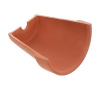 JEWEDECO Reptile Hiding Cave Turtle Habitat Multi-functional Pottery Clay Basking Platform Rest Stand for Frogs Lizards