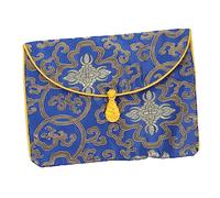 JEWEDECO Retro Brocade Music Books Storage Pouch Zen Books Bag Elegant Vintage Ethnic Style Storage Purse