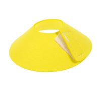 JEWEDECO Reusable Anti-biting Bird Collar for Parrots Lightweight Breathable Microfiber Leather Neck Cone Comfortable Protective Cone for Injury Healing and Plume Plucking Prevention Yellow
