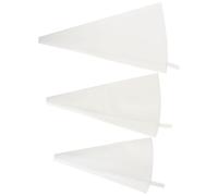 JEWEDECO Reusable Cake Piping Bags Set White Colour 3pcs Made of Polyester Cotton Sturdy and Not Easy to Wear and Tear, for Cake Decorating and Icing Decoration at Home Or Bakery