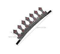 JEWEDECO Royal King Crown for Men and Boys, Silver-Plated Prince Crown Headdress Rhinestones, Medieval Cosplay Prop Suitable for Birthday Parties and Roleplay Events