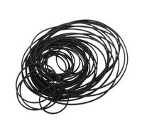 JEWEDECO Rubber Drive Belts 50pcs Easy Installation and Revitalize Old Recorders Black for Cassette Tape Recorders and Tape Machines Suitable for Homes and Schools