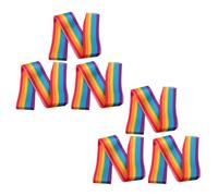 JEWEDECO Sashes Style Rainbow 6pcs for Lightweight Comfortable Fabric and with Design Accessories Party Unisex Parade Events and Party Favor