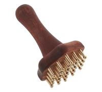 JEWEDECO Scraping and Massaging Tool Meridian Point Massager Brush Dual Functionality Comfortable Grip Wooden Handle Brass Head Unique Design Traditional Chinese Therapeutic Benefits Daily