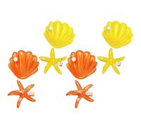 JEWEDECO Seashell Hair Clips Featuring Easy Matching and Decorative Design Resin Mermaid Hair Accessories 8pcs for Girls and Kids for Wedding and Dating