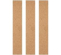 JEWEDECO Self-Adhesive Cork Strips Easy to Install for Office and Home 3pcs Brown Cork Bulletin Board Bars for Wall Decoration and Memo Display